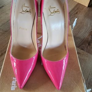 Christian Louboutin So Kate hot pin patent leather heels size 37